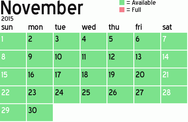 Missionary Dinner Calendar