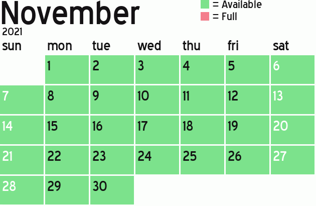Missionary Dinner Calendar