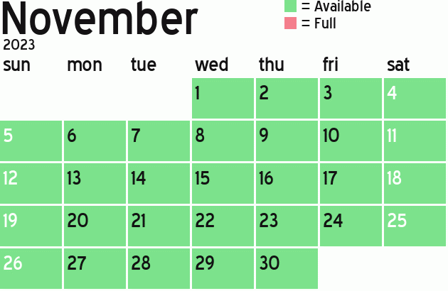 Missionary Dinner Calendar