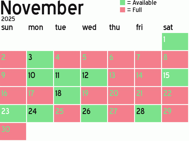 Missionary Dinner Calendar