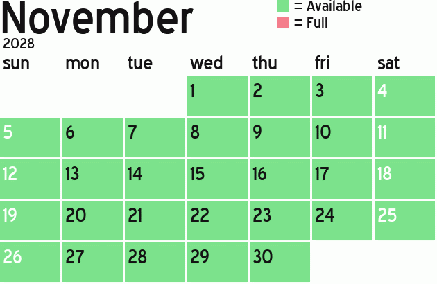 Missionary Dinner Calendar