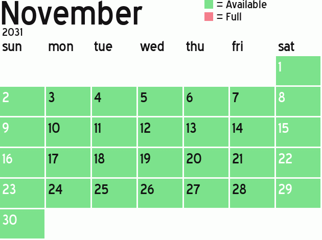 Missionary Dinner Calendar
