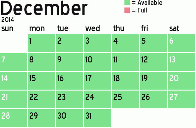 Missionary Dinner Calendar