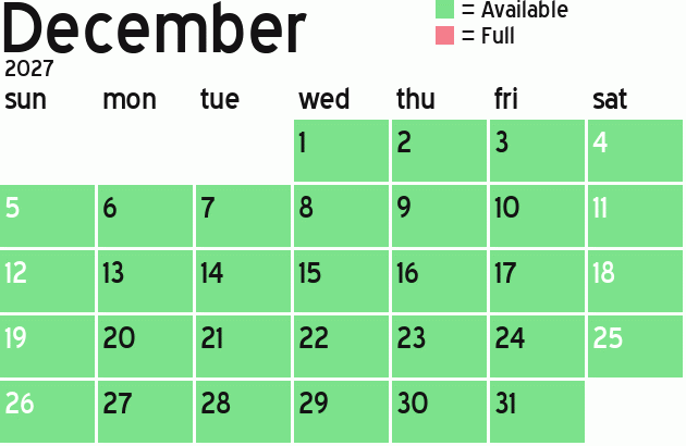 Missionary Dinner Calendar