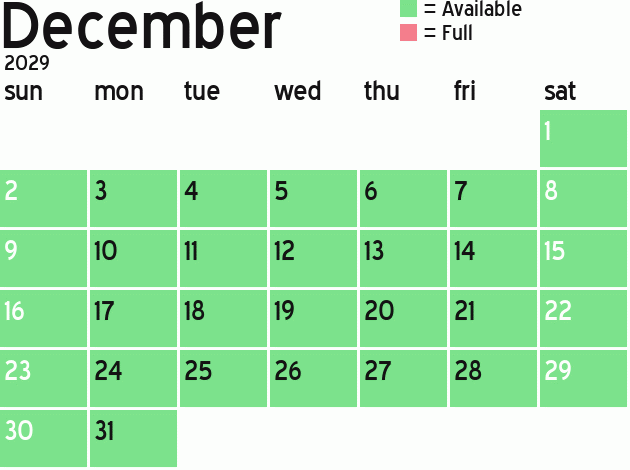Missionary Dinner Calendar